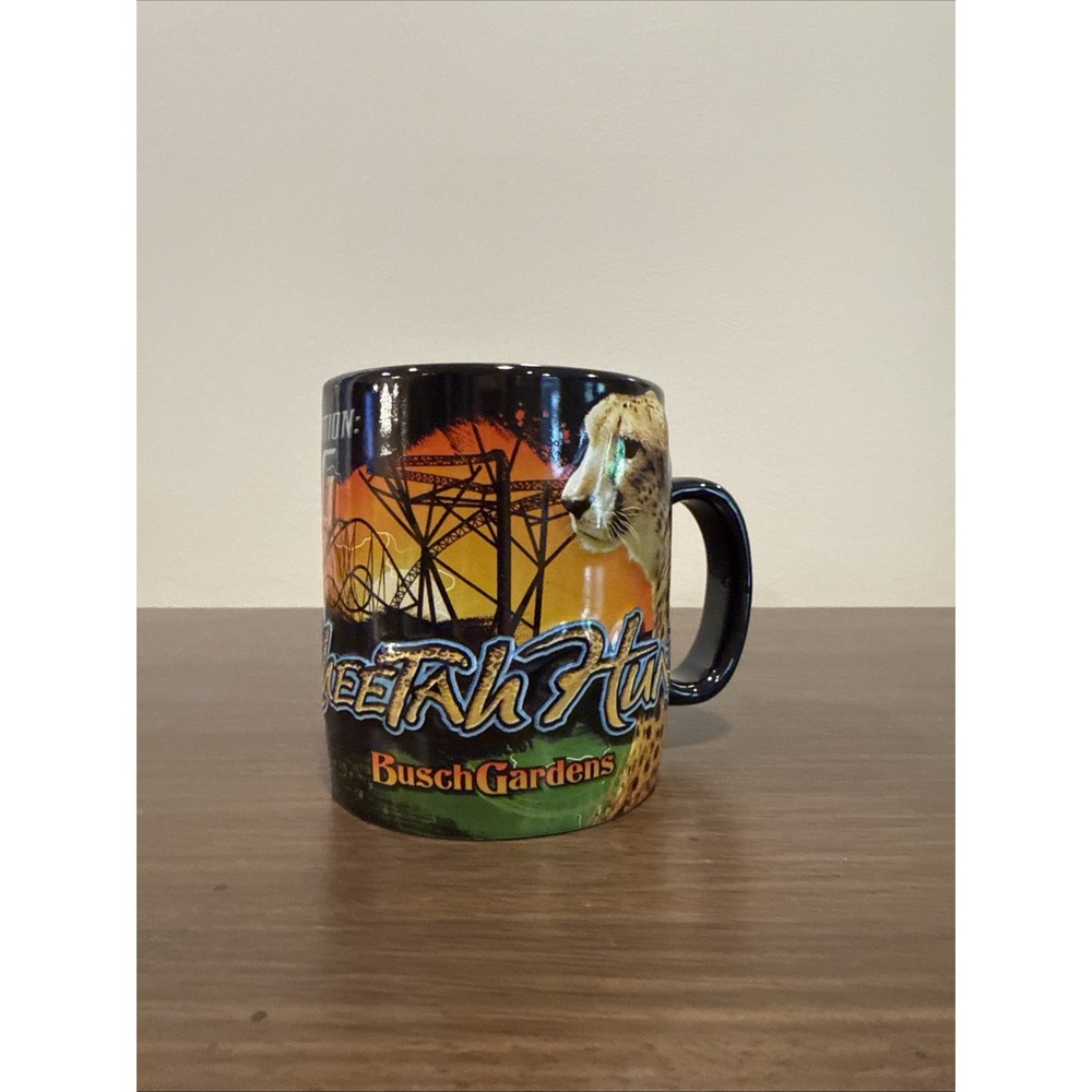 Busch Gardens Cheetah Hunt Roller Coaster Coffee Mug Tampa Florida Souvenier - Picture 6 of 9